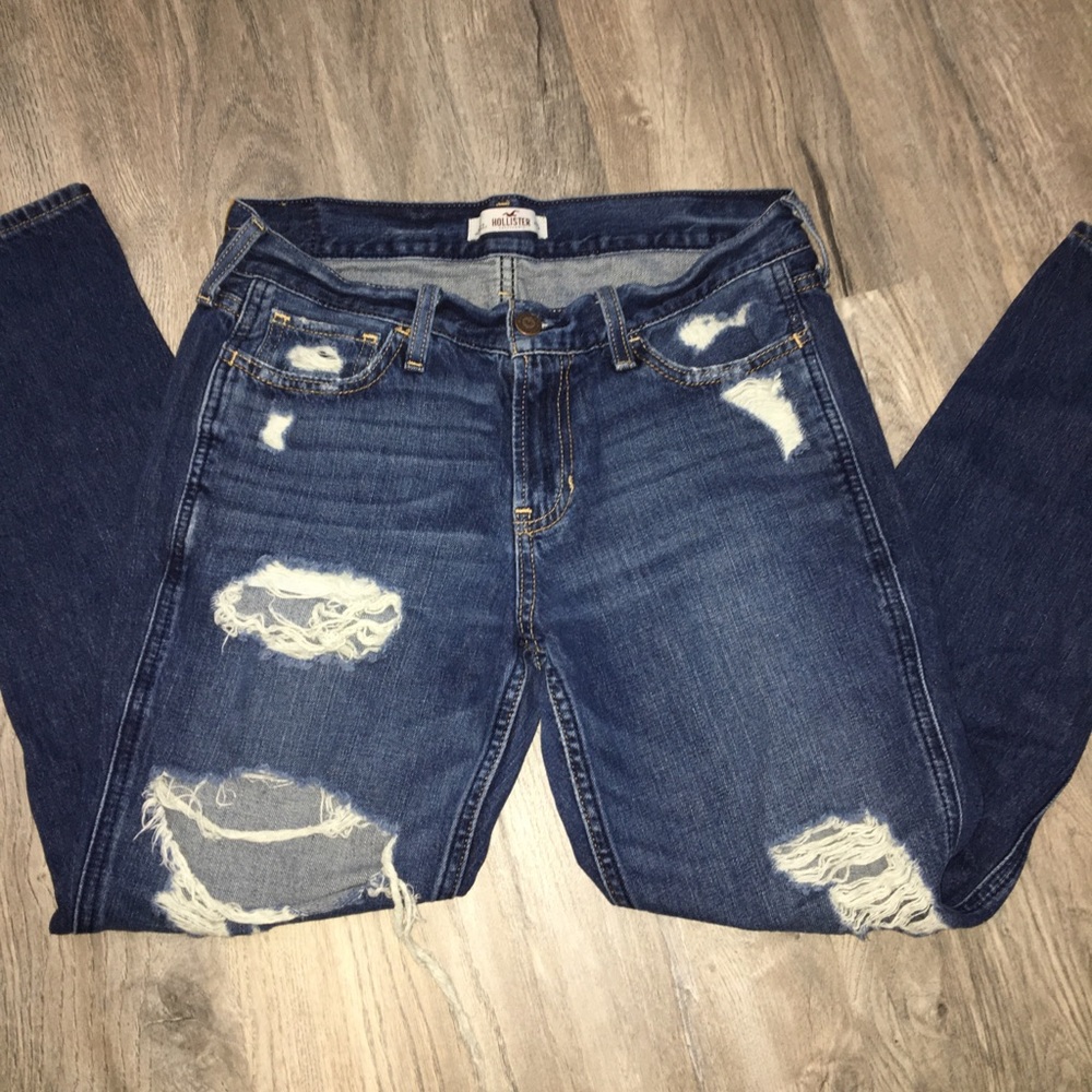 Hollister Skinny Boyfriend Dark Wash Jeans